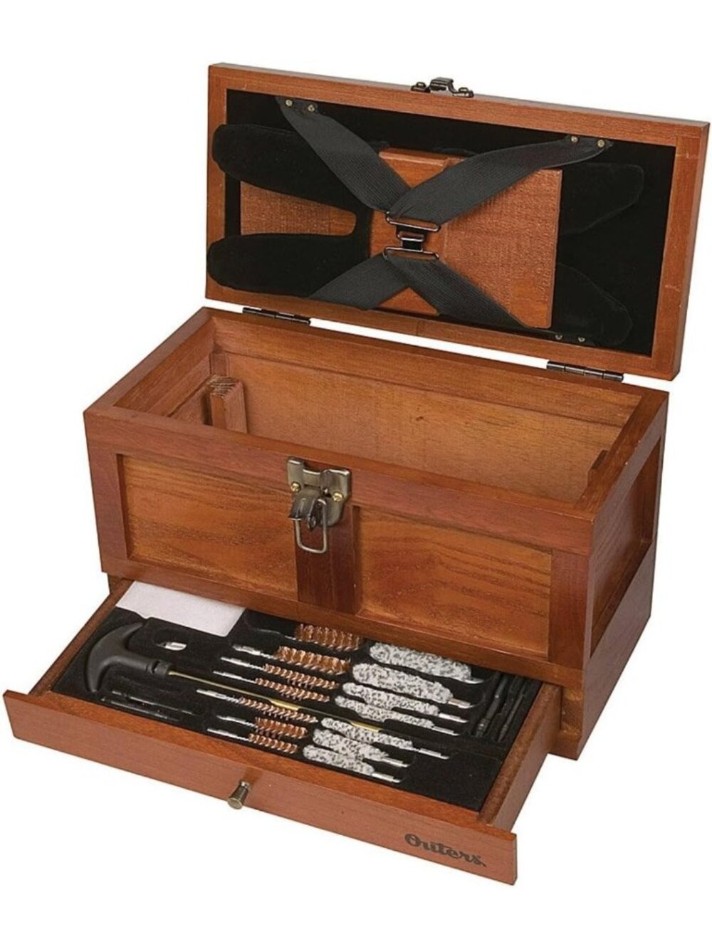 25-Piece Universal Wood Gun Cleaning Kit for .22 Caliber & Up, Multi-Tool Chest